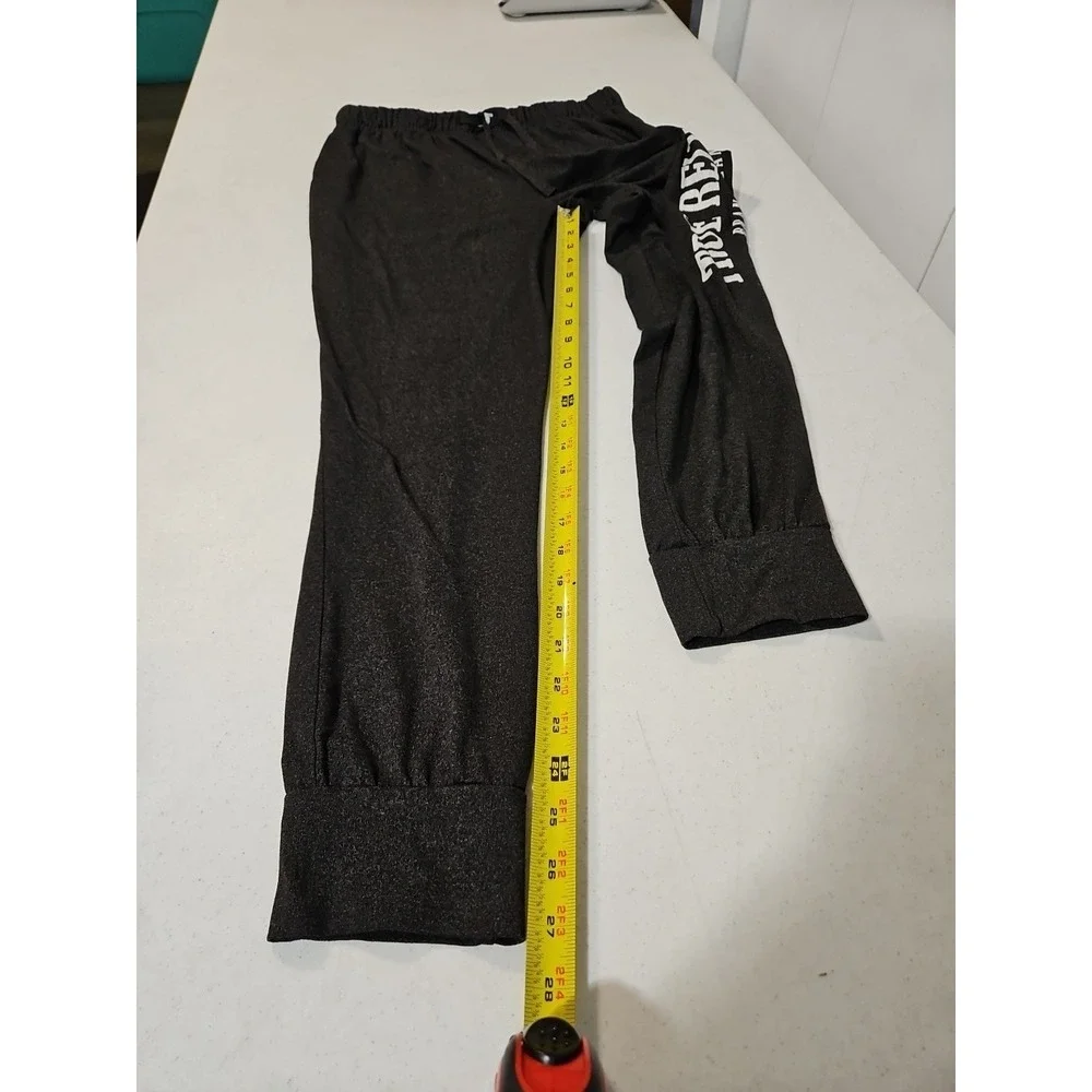 TRUE RELIGION Loungewear Joggers Size Medium Sweatpants‎ Black Cuffed (1501